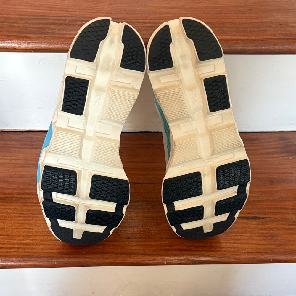 On Running Athletic Shoes in White and Blue - Picture 4 of 5